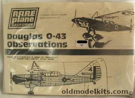 Rareplane 1/72 Douglas O-43/Y10-43/YO-31C Observations - Bagged plastic model kit